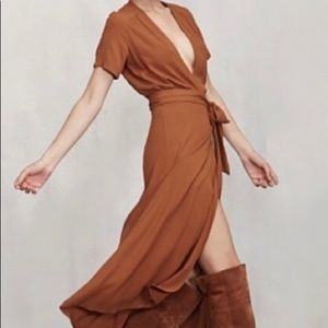 Reformation Hadley Midi Wrap Dress